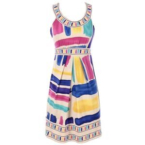 BCBGMaxazria Colorful Art Geometric Dress Size XS